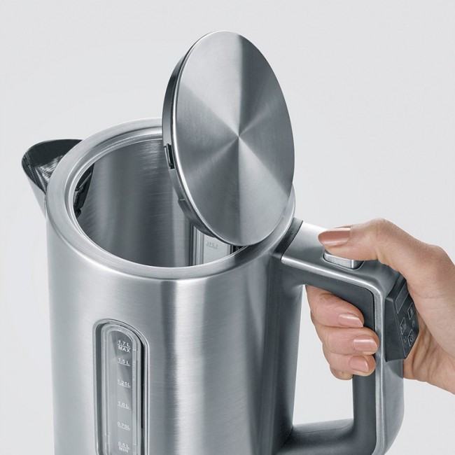Severin 3418000 electric kettle 1.7 L 3000 W Black, Stainless steel