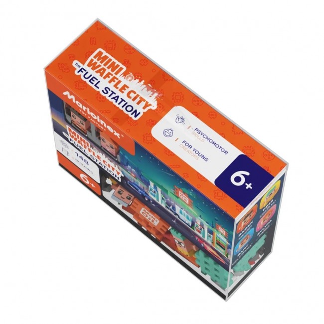 MARIOINEX Mini Waffle City Building Blocks Petrol Station, 148 pieces MARIOINEX Mini Waffle City Building Blocks Petrol Station, 148 pieces