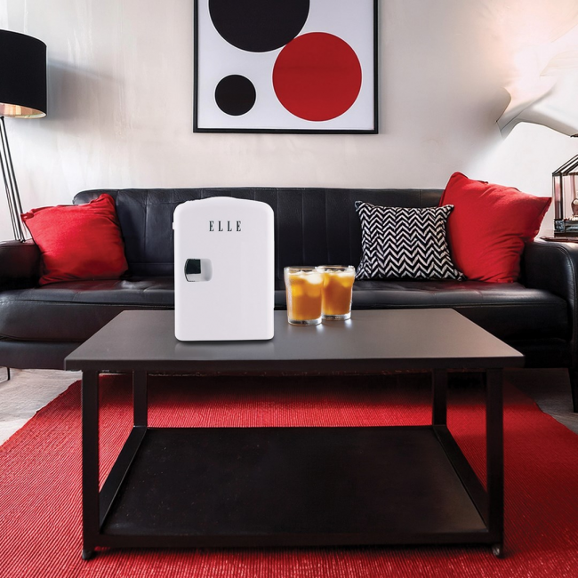 ELLE Home Mini Fridge ESDAF101WHEU 4L White ELLE Home Mini Fridge ESDAF101WHEU 4L White