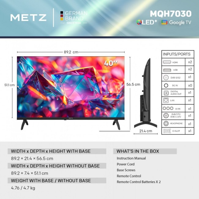 Metz MQH7030Z 101.6 cm (40