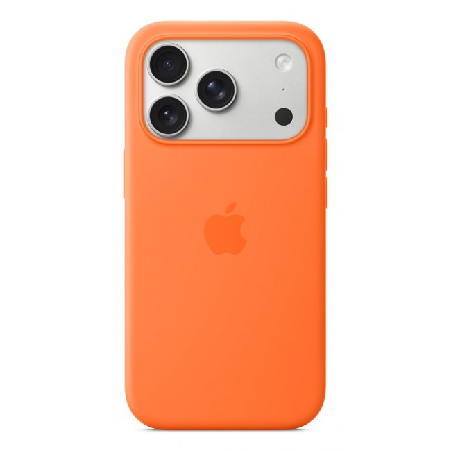 Apple iPhone 17 Pro Silicone Case with MagSafe Orange Apple iPhone 17 Pro Silicone Case with MagSafe Orange