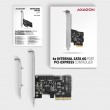 Axagon PCES-SA4X4 PCIe controller - 4x internal SATA 6G port, ASM1164, SP & LP