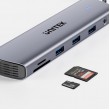 UNITEK D1113BGY01 interface hub 2 x USB 3.2 Gen 2 (3.1 Gen 2) Type-C 1000 Mbit/s Grey