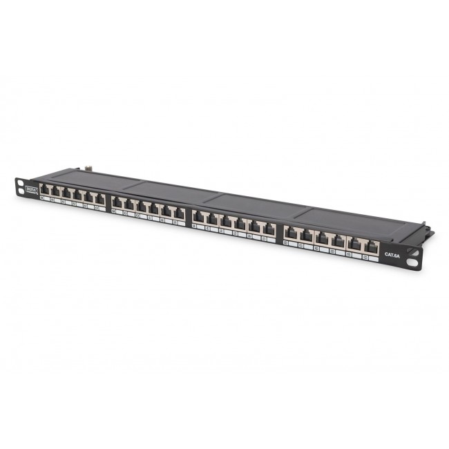 Digitus CAT 6, Class E High Density Patch Panel, shielded, black Digitus CAT 6, Class E High Density Patch Panel, shielded, black