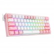 REDRAGON K617-RGB Fizz RGB White/Pink keyboard USB Pink, White