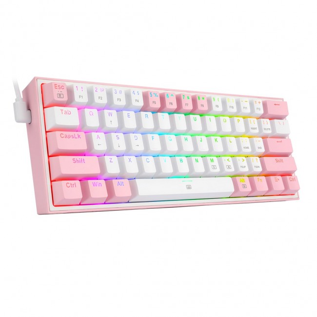REDRAGON K617-RGB Fizz RGB White/Pink keyboard USB Pink, White