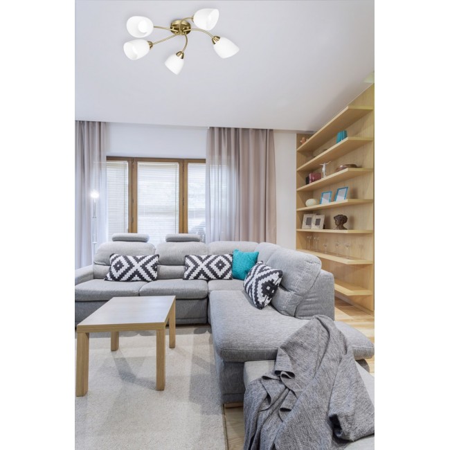 Classic chandelier pendant ceiling lamp Activejet BENITA Patina 5xE27 for living room