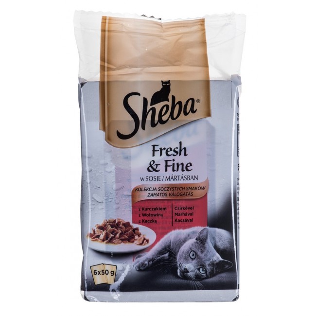 Sheba Fresh & Fine Mini Meat Dishes in Sauce 6 x 50g