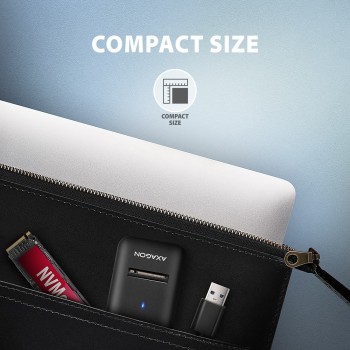 Axagon ADM2-AM USB-A 10Gbps - M.2 NVMe & SATA SSD adapt r, kabelis USB-A 10cm SSD enclosure Black