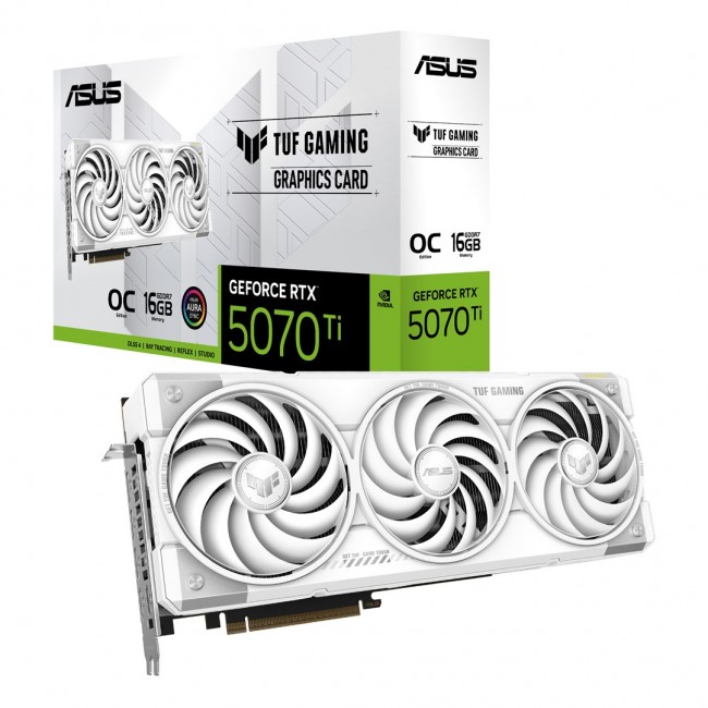 ASUS TUF Gaming RTX 5070 Ti 16 GB OC White graphics card ASUS TUF Gaming RTX 5070 Ti 16 GB OC White graphics card