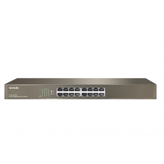 Tenda TEG1016G network switch Unmanaged Gigabit Ethernet (10/100/1000) 1U Blue Tenda TEG1016G network switch Unmanaged Gigabit Ethernet (10/100/1000) 1U Blue