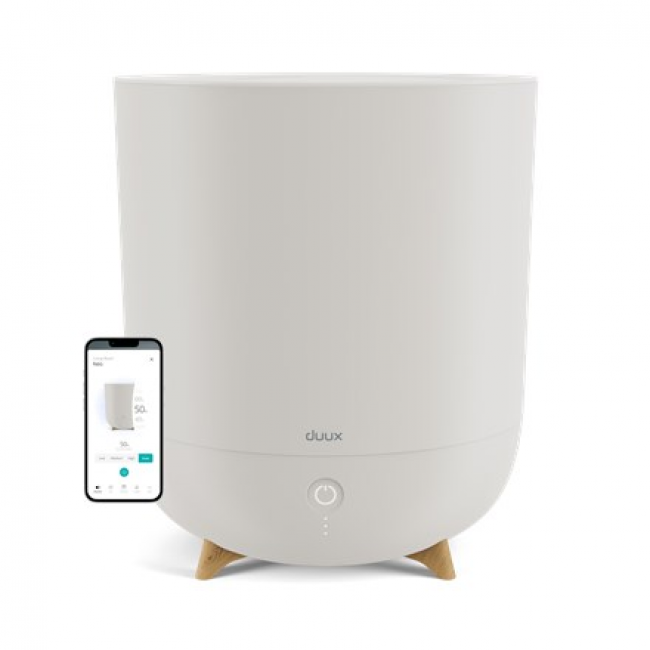 Duux | Neo | Smart Humidifier | Water tank capacity 5 L | Suitable for rooms up to 50 m2 | Ultrasonic | Humidification capacity 500 ml/hr | Greige Duux | Neo | Smart Humidifier | Water tank capacity 5 L | Suitable for rooms up to 50 m2 | Ultrasonic | Humidification capacity 500 ml/hr | Greige