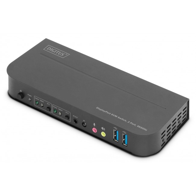 Digitus KVM Switch, 2-Port, 4K60Hz, 2 x DP in, 1 x DP/HDMI out Digitus KVM Switch, 2-Port, 4K60Hz, 2 x DP in, 1 x DP/HDMI out
