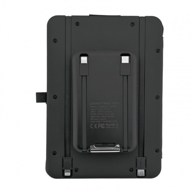 PowerNeed ES10000-4 power bank 10000 mAh Wireless charging Black