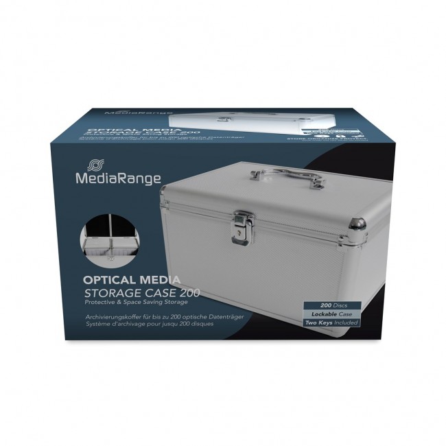 MediaRange BOX75 optical disc case Box case 200 discs Silver