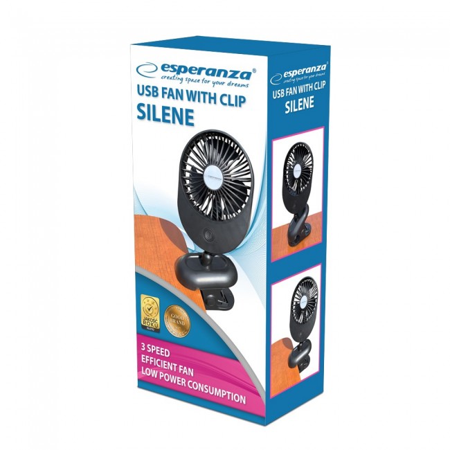 Esperanza EHF103K, Compact USB Fan, BLACK Esperanza EHF103K, Compact USB Fan, BLACK