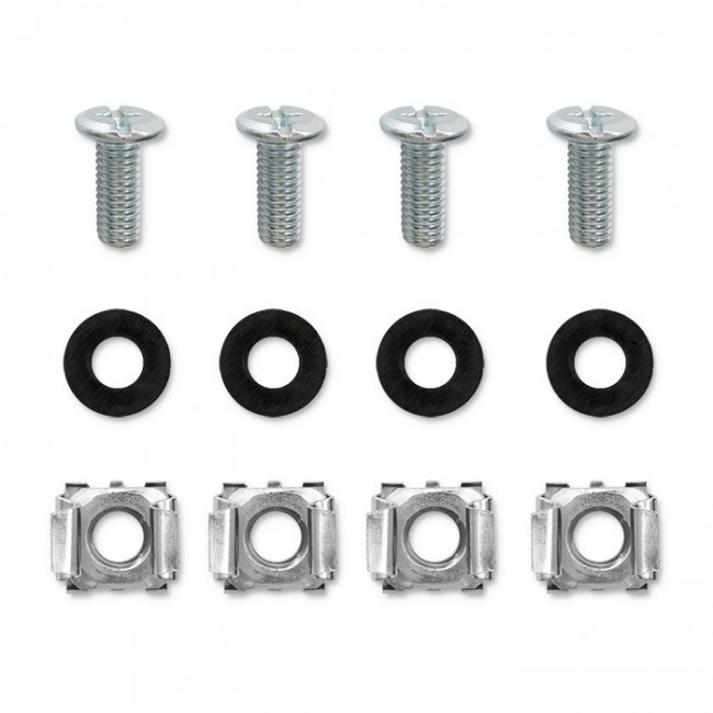 Qoltec 54516 Patch panel for 19'' rack | 24 ports | 1U | UTP | Black