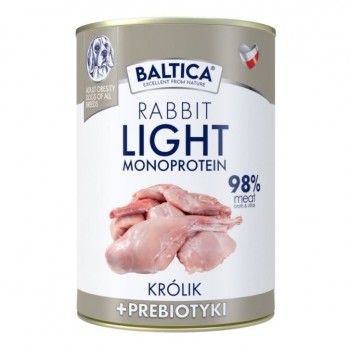 BALTICA Nutraceutic Monoprotein Light Rabbit with prebiotics - wet dog food - 400g