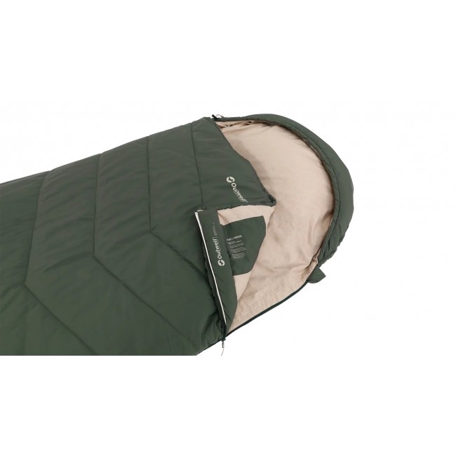 Outwell Caldera Lux Adult Semi-rectangular sleeping bag Polyester Green