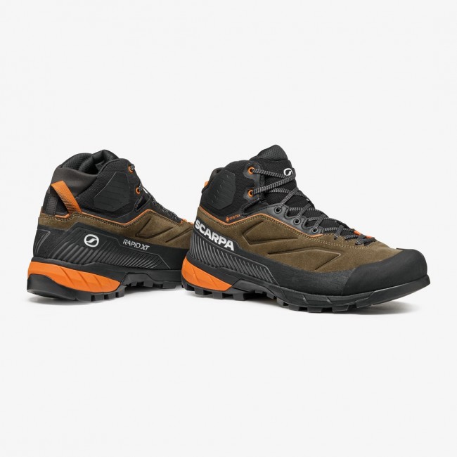 Scarpa RAPID XT MID GTX, 44, Caribou Brown - Rust Orange