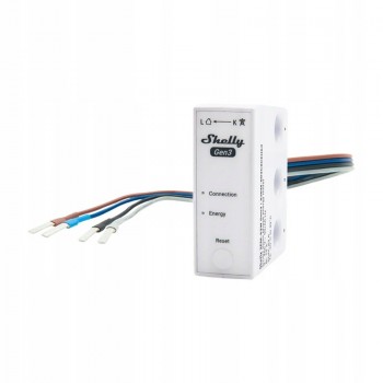 SHELLY WiFi 3EM-63W Gen3 1/3-Channel Power and Energy Meter, White
