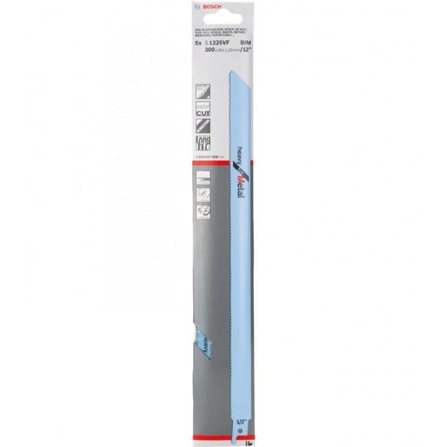 Bosch 2 608 657 409 jigsaw/scroll saw/reciprocating saw blade Sabre saw blade Bimetal 5 pc(s)