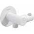 Round angled connector with handset holder