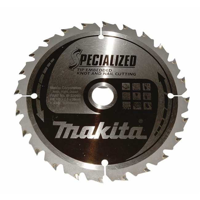 Makita circular saw blade 165x20x24z Specialized wood with nails and knots Makita circular saw blade 165x20x24z Specialized wood with nails and knots