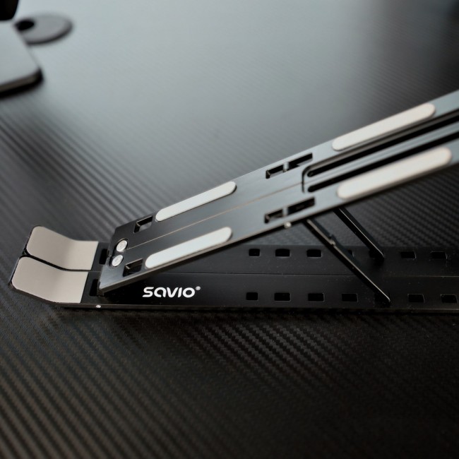 SAVIO PB-05 Office stand for laptop and tablet, black, aluminium SAVIO PB-05 Office stand for laptop and tablet, black, aluminium