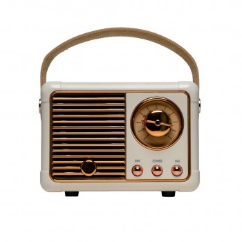 G o nik Denver Denver BTP-203W Mini BT-Lautsprecher Retro-Design wei 