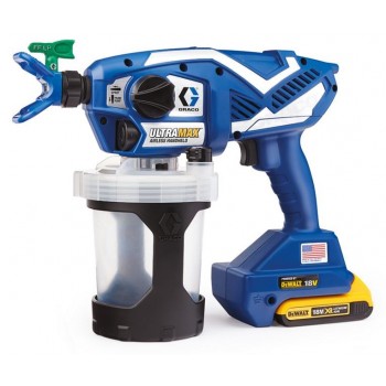 GRACO ULTRAMAX PAINT GUN ( 2 x BATTERY. 2AH DEWALT+ CHARGE ) + BAG