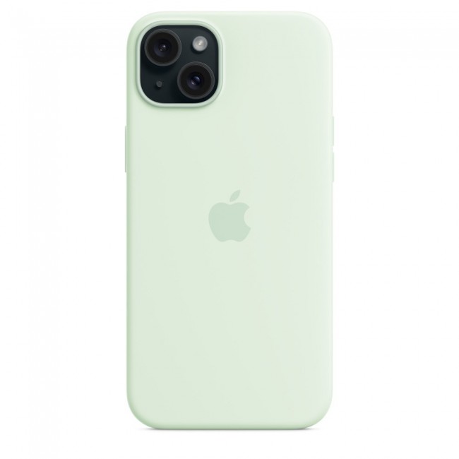 Silicone Apple case for iPhone 15 Plus Mint