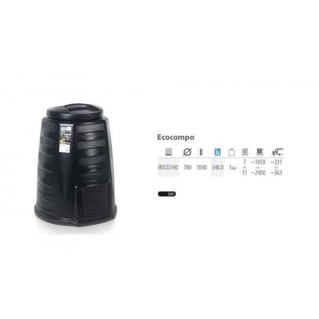 PROSPERPLAST COMPOSTER 340L BLACK