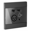 AUDAC WP225/B Wall Panel, XLR mic + 3.5 mm jack, Bluetooth, black AUDAC WP225/B Wall Panel, XLR mic + 3.5 mm jack, Bluetooth, black