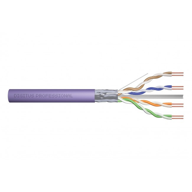 Installation cable DIGITUS category 6 F/UTP Dca AWG23/1 LSOH, 305m, purple, spool
