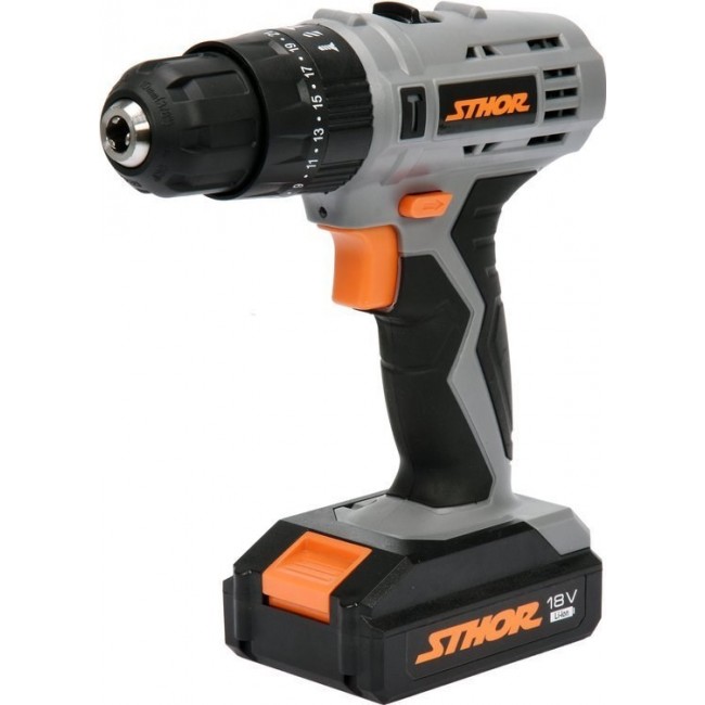 STHOR IMPACT DRILL DRIVER Li-Ion battery 18V 78974