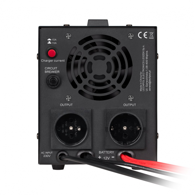KEMOT PROsinus-800 emergency power supply unit a pure sine wave inverter with a 12V charging function, 230V, 800VA/500W black KEMOT PROsinus-800 emergency power supply unit a pure sine wave inverter with a 12V charging function, 230V, 800VA/500W black