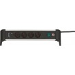 Brennenstuhl 1391040420 power extension 1.8 m 4 AC outlet(s) Indoor Black, Silver