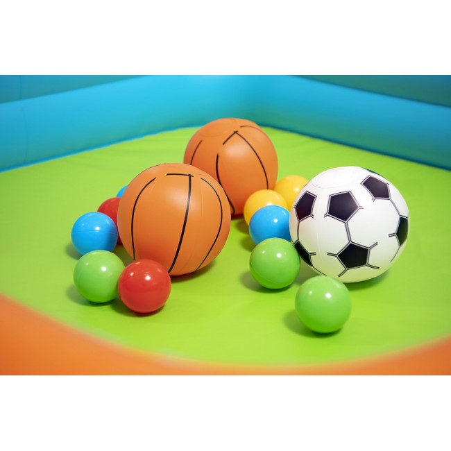Bestway Kick N Swish 3-in-1 Multi-Use Inflatable Ball Pit with 18 Play Balls