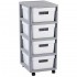Curver Infinity 4 x 10 L roulettes avec Quatre tiroirs roulettes Chariot d'appoint