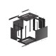 Lanberg WF01-6409-00B rack cabinet 9U Wall mounted rack Black