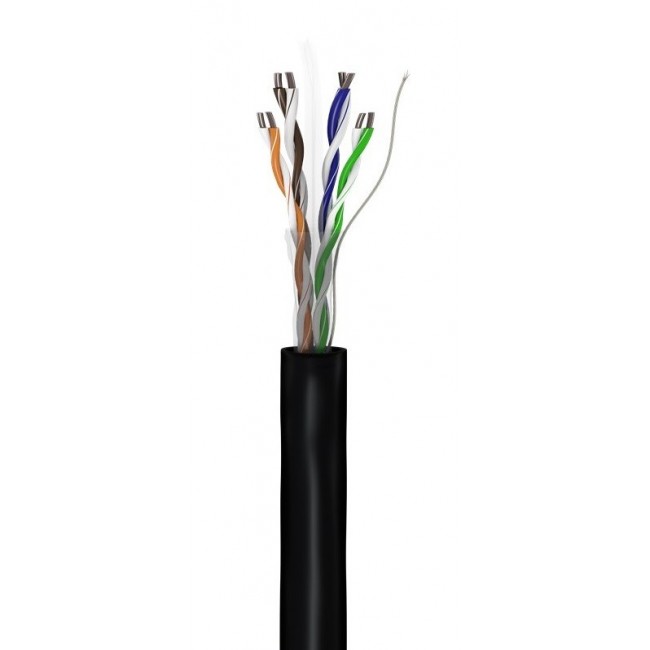 Goobay CAT 6 network cable, U/UTP, black, 100m Goobay CAT 6 network cable, U/UTP, black, 100m
