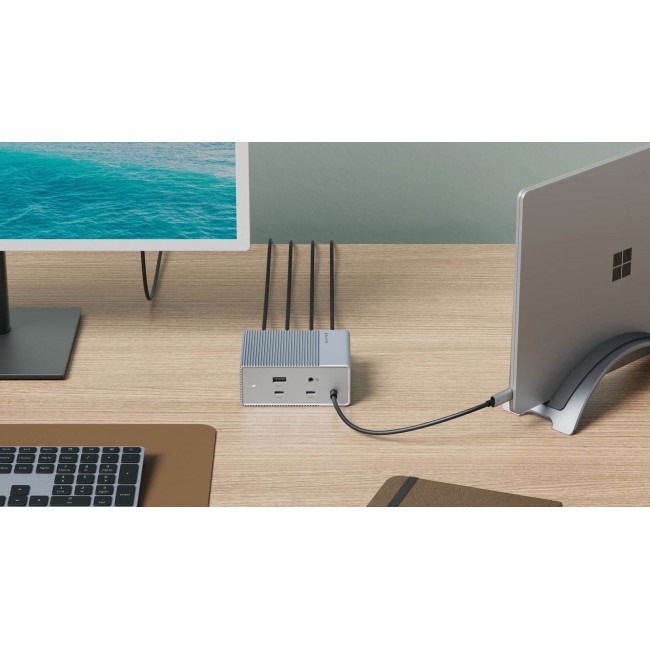 HYPER HDG212B laptop dock/port replicator Docking USB 3.2 Gen 2 (3.1 Gen 2) Type-C Silver HYPER HDG212B laptop dock/port replicator Docking USB 3.2 Gen 2 (3.1 Gen 2) Type-C Silver