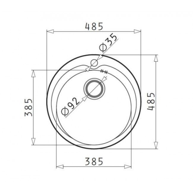 Pyramis Kiba 1B 100053801 Stainless steel sink, 1 bowl, 48.5 cm diameter, silver Pyramis Kiba 1B 100053801 Stainless steel sink, 1 bowl, 48.5 cm diameter, silver