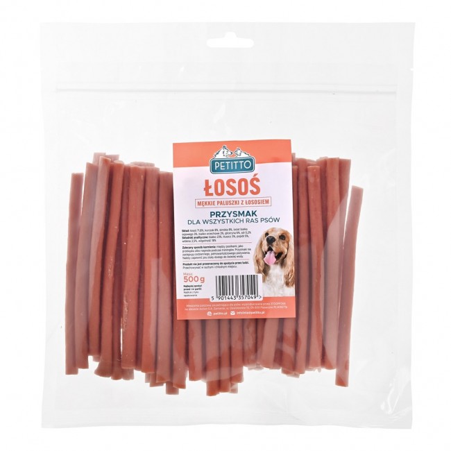 PETITTO Salmon sticks - dog treat - 500g