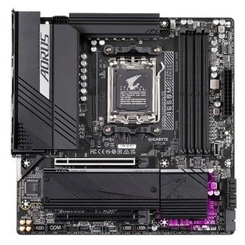 GIGABYTE B650M AORUS ELITE Motherboard - AMD Ryzen 9000 CPUs, 12+2+2 Phases VRM, up to 8000MHz DDR5, 1xPCIe 5.0 + 1xPCIe 4.0 M.2, 2.5GbE LAN, USB 3.2 Gen 2x2