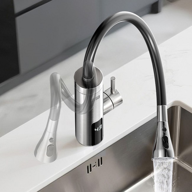 Teesa instantaneous water heater with flexible spout TSA4107 metal