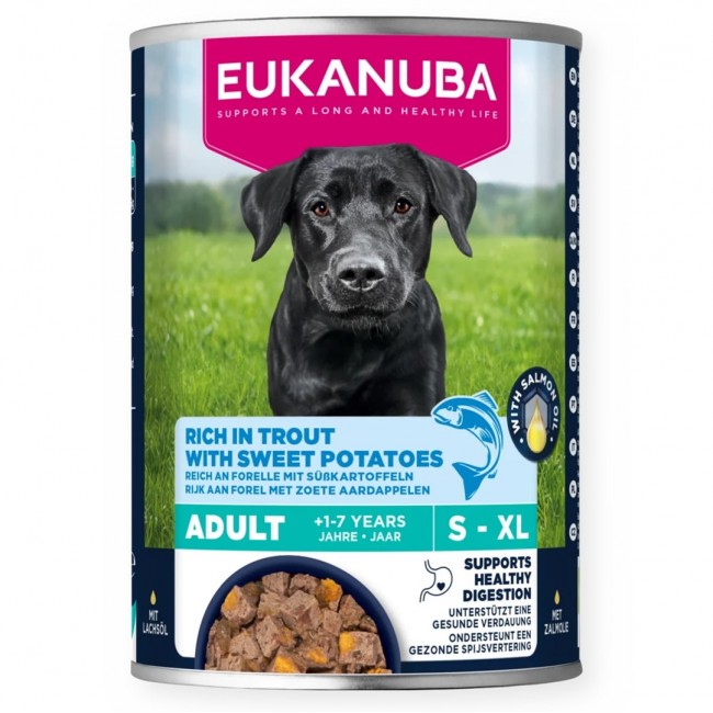EUKANUBA Life Care Rich in trout and sweet potatoes - wet dog food - 400g