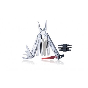 AZYMUT Giewon FS Multitool - Fire Starter - 19 tools - flint + whistle + belt holster (H2038A)