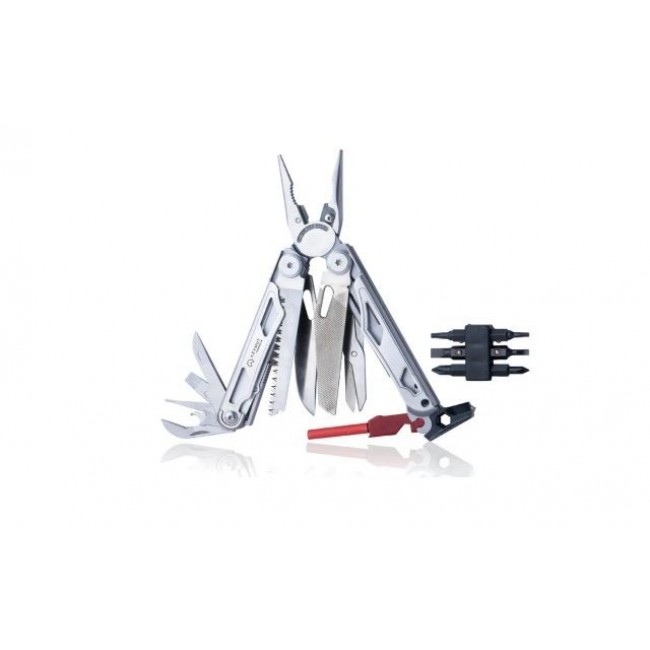 AZYMUT Giewon FS Multitool - Fire Starter - 19 tools - flint + whistle + belt holster (H2038A)
